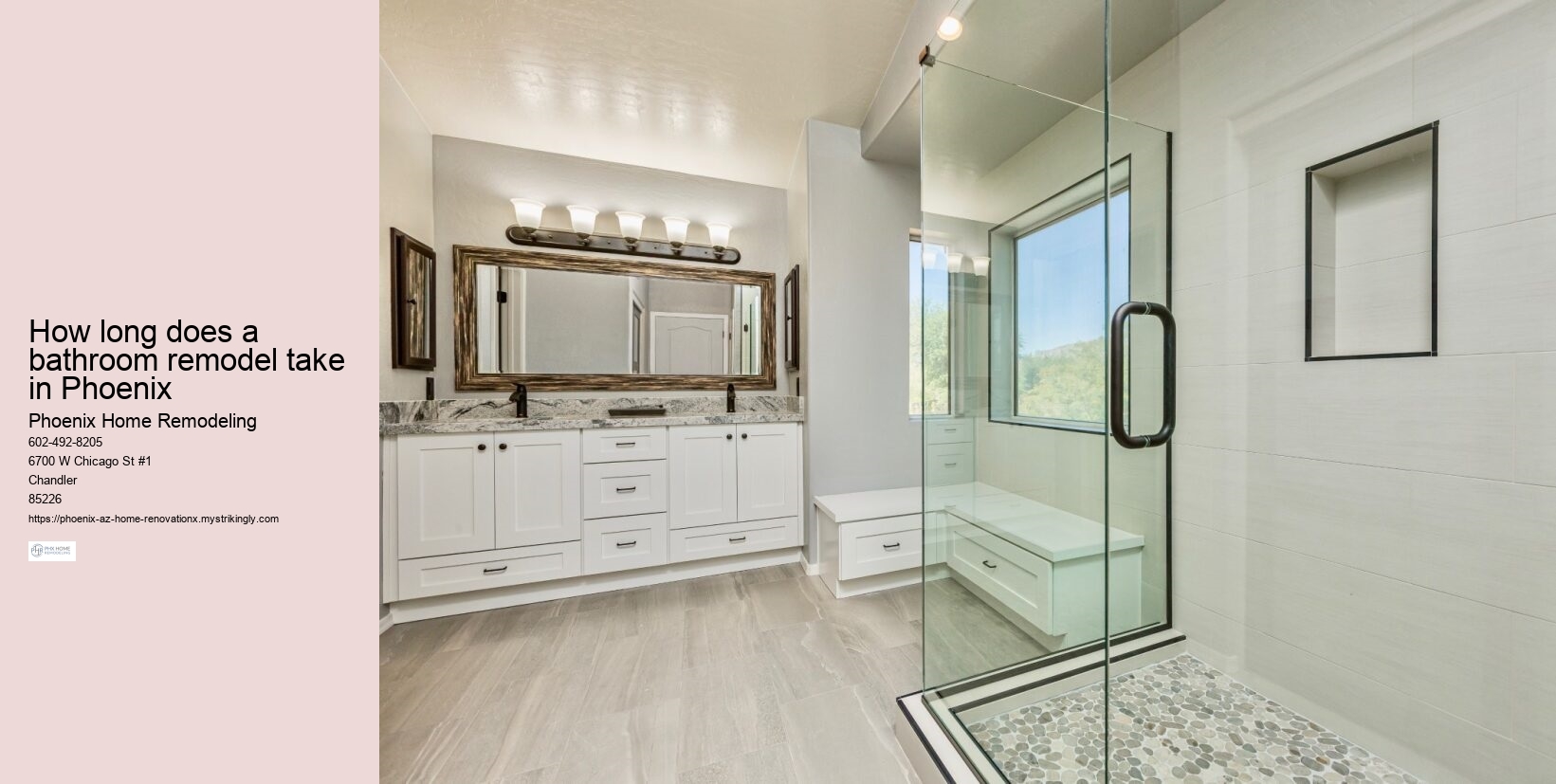 How long does a bathroom remodel take in Phoenix