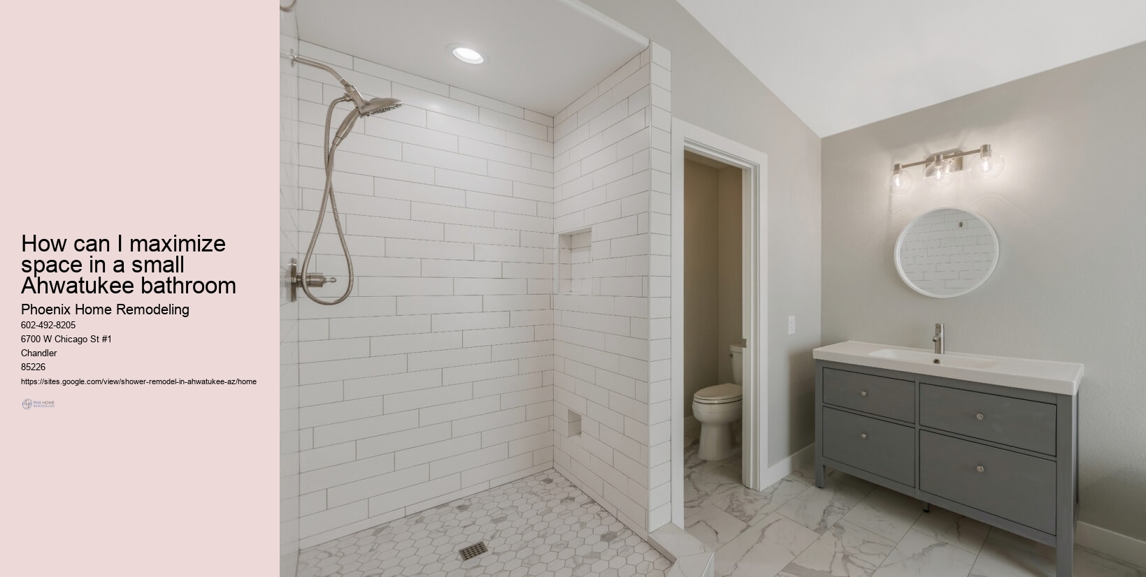 How can I maximize space in a small Ahwatukee bathroom