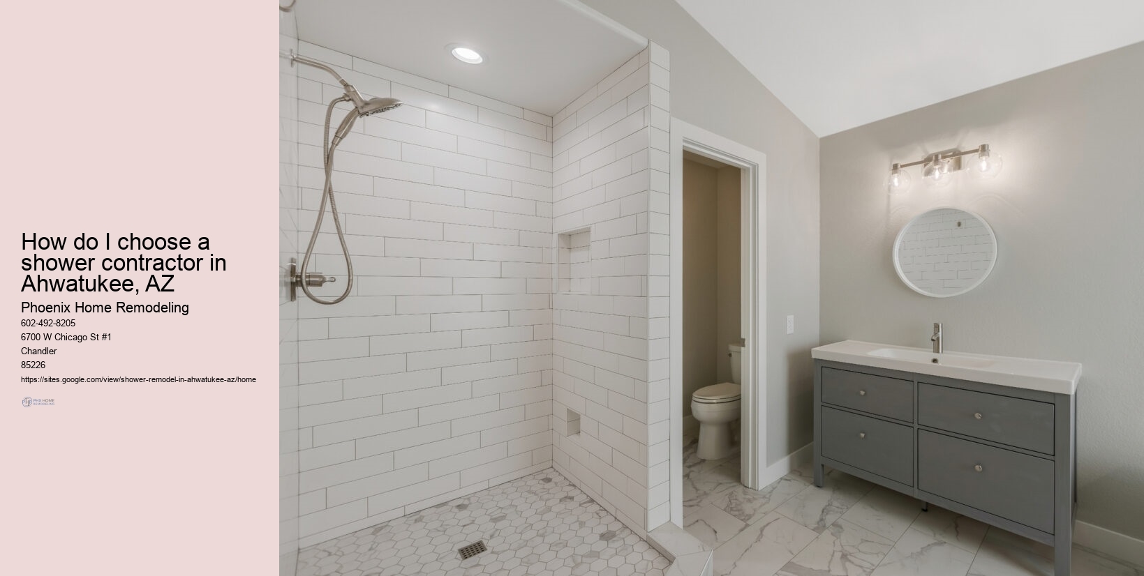 How do I choose a shower contractor in Ahwatukee, AZ