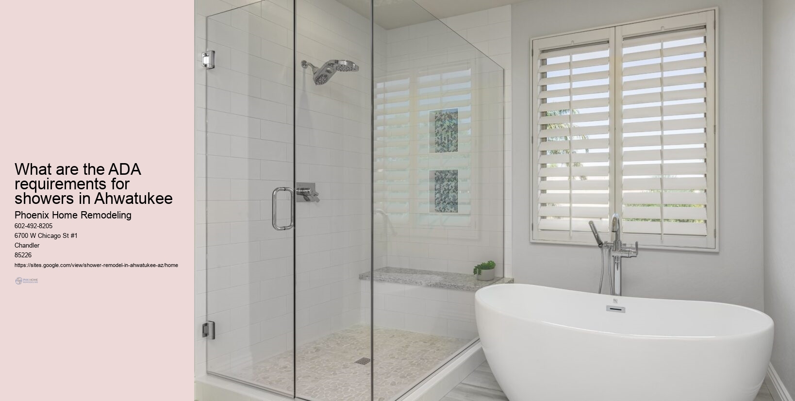 What are the ADA requirements for showers in Ahwatukee