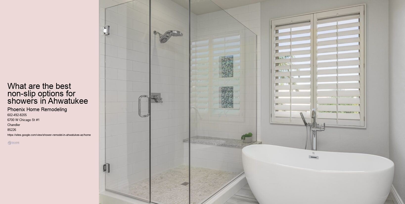 What are the best non-slip options for showers in Ahwatukee