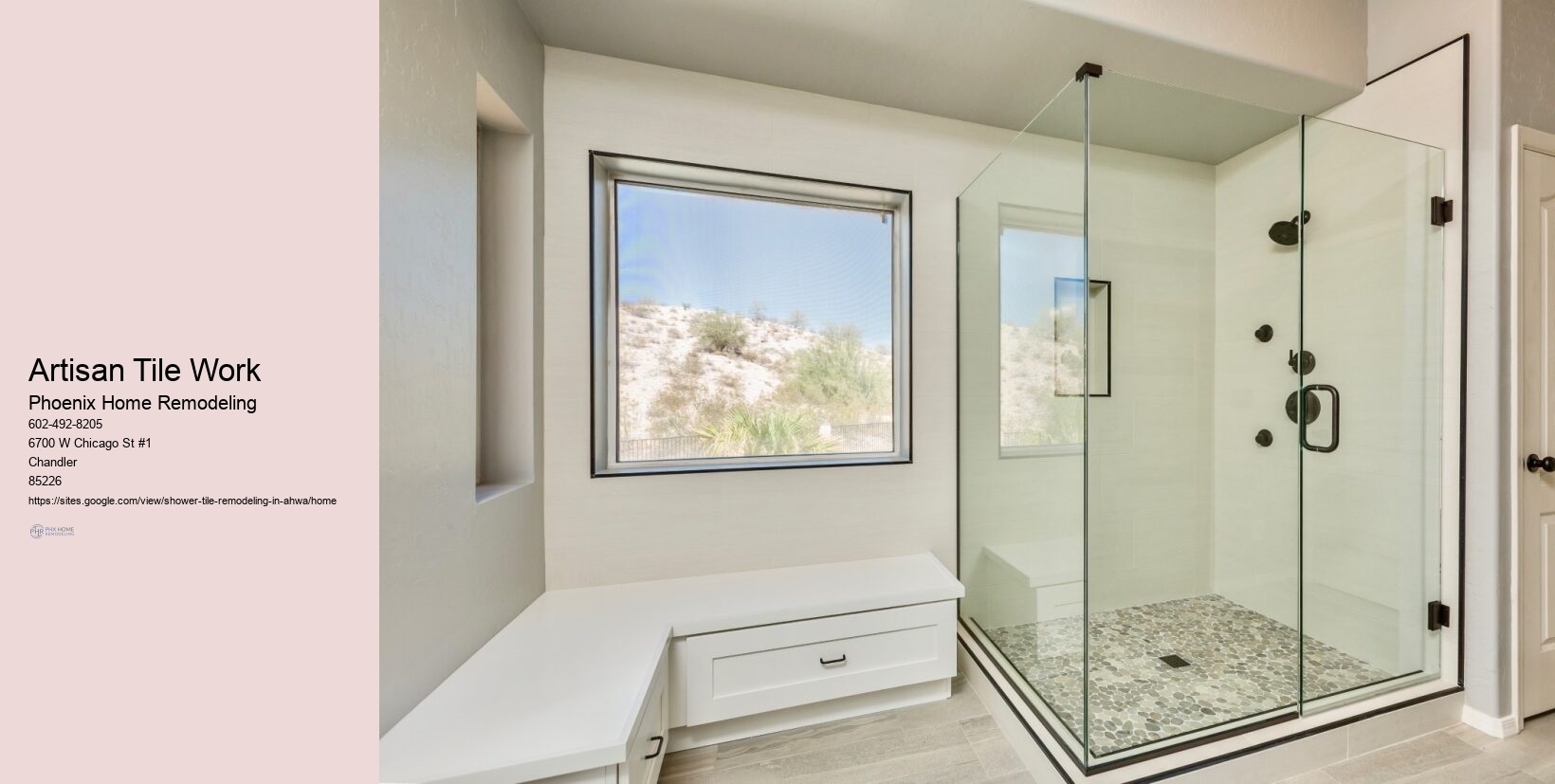 What are eco-friendly tile options for a shower in Ahwatukee